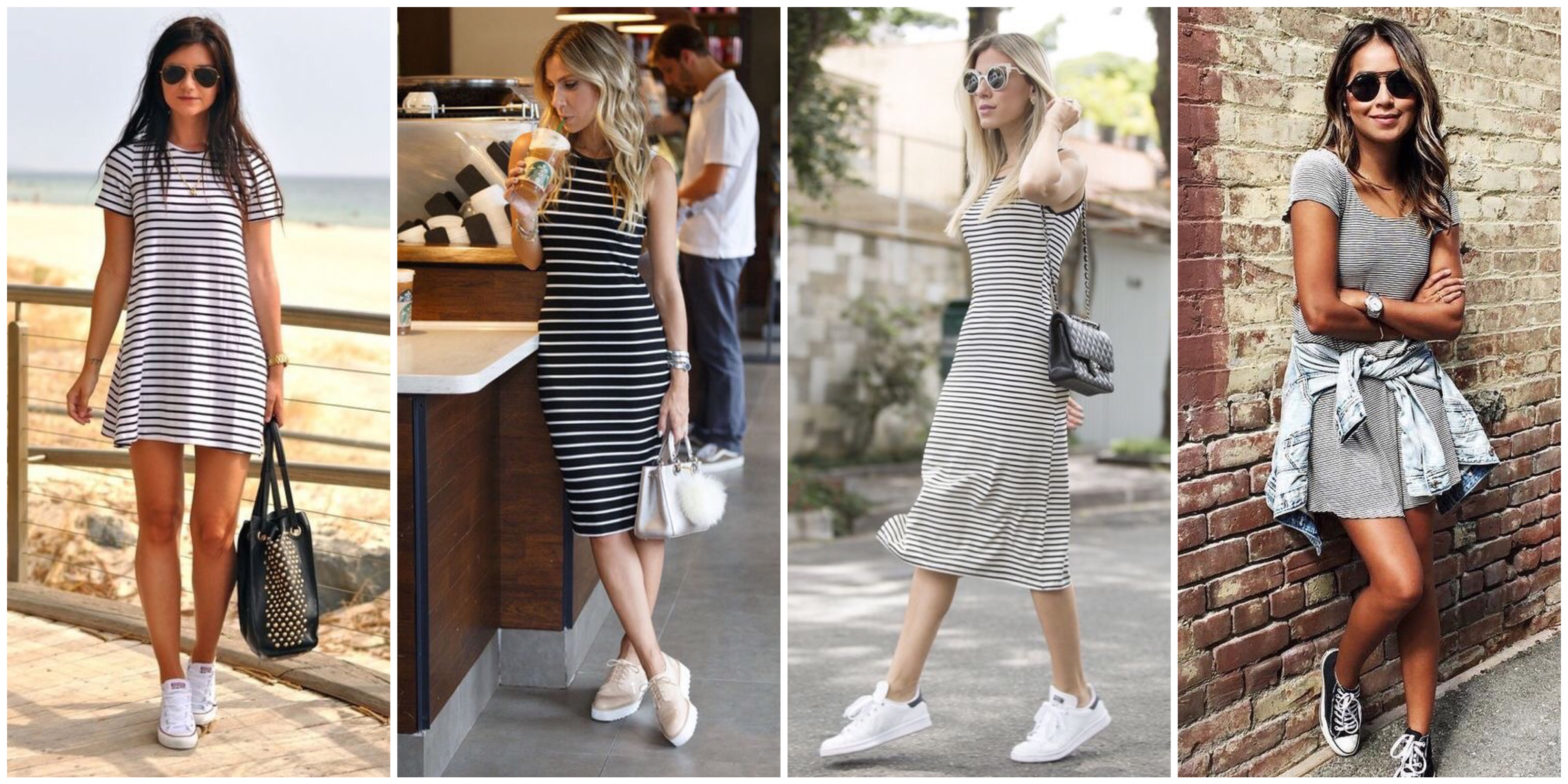 estilo vestido com tenis